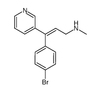 (E)-3-(4-Bromophenyl)-3-(3-pyridyl)-N-methyl-2-propen-1-amine structure