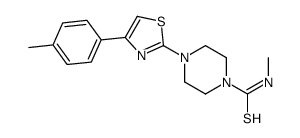 1-Piperazinecarbothioamide,N-methyl-4-[4-(4-methylphenyl)-2-thiazolyl]-(9CI) Structure