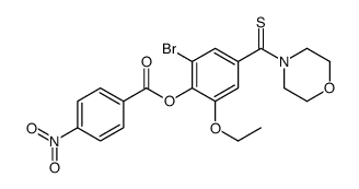 [2-bromo-6-ethoxy-4-(morpholine-4-carbothioyl)phenyl] 4-nitrobenzoate结构式