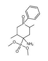 (4-Amino-2,5-dimethyl-1-oxo-1-phenyl-1λ5-phosphinan-4-yl)-phosphonic acid dimethyl ester结构式