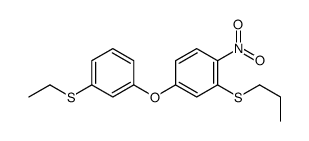 4-(3-ethylsulfanylphenoxy)-1-nitro-2-propylsulfanylbenzene结构式