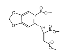 (6-methoxycarbonyl-benzo[1,3]dioxol-5-ylamino)-fumaric acid dimethyl ester Structure