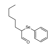 2-phenylselanylheptanal Structure