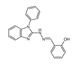 2-[(1-Phenyl-1H-benzoimidazol-2-yl)-hydrazonomethyl]-phenol Structure
