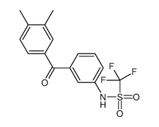 N-[3-(3,4-dimethylbenzoyl)phenyl]-1,1,1-trifluoromethanesulfonamide结构式