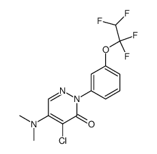 4-chloro-5-dimethylamino-2-[3-(1,1,2,2-tetrafluoro-ethoxy)-phenyl]-2H-pyridazin-3-one结构式