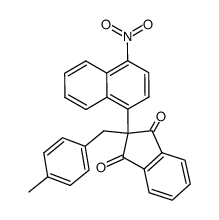 2-(4-Methyl-benzyl)-2-(4-nitro-naphthalen-1-yl)-indan-1,3-dione结构式