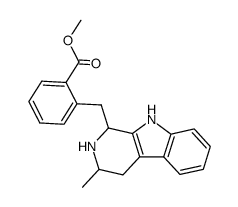 2-(3-methyl-2,3,4,9-tetrahydro-1H-β-carbolin-1-ylmethyl)-benzoic acid methyl ester Structure