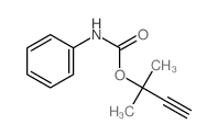 Phenylcarbamic acid 1,1-dimethyl-2-propynyl ester Structure
