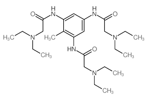 N-(3,5-Bis(((diethylamino)acetyl)amino)-2-methylphenyl)-2-(diethylamino)acetamide Structure