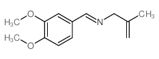 2-Propen-1-amine,N-[(3,4-dimethoxyphenyl)methylene]-2-methyl- Structure