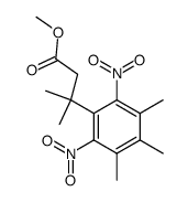 3-(2,6-dinitro-3,4,5-trimethyl-phenyl)-3-methyl-butyric acid methyl ester结构式