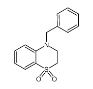 4-benzyl-3,4-dihydro-2H-benzo[1,4]thiazine 1,1-dioxide结构式