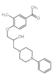 Ethanone, 1-[4-[2-hydroxy-3- (4-phenyl-1-piperazinyl)propoxy]-3-methylphenyl]- Structure