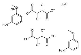 antimony(3+),2,3-dioxidobutanedioate,hydron,3-methoxyaniline结构式