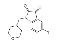 5-iodo-1-(morpholin-4-ylmethyl)indole-2,3-dione结构式