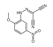 2-[(2-methoxy-5-nitrophenyl)hydrazinylidene]propanedinitrile Structure