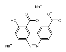 5-((4-羧基苯基)偶氮基)-2-羟基苯甲酸结构式