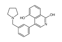 5-hydroxy-4-[3-(pyrrolidin-1-ylmethyl)phenyl]-2H-isoquinolin-1-one结构式