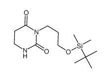 3-(3-{[tert-butyl(dimethyl)silyl]oxy}propyl)-dihydropyrimidine-2,4(1H,3H)-dione Structure