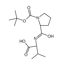 (2S)-3-methyl-2-[[(2S)-1-[(2-methylpropan-2-yl)oxycarbonyl]pyrrolidine-2-carbonyl]amino]butanoic acid Structure
