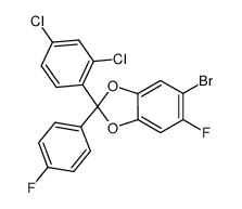 5-bromo-2-(2,4-dichlorophenyl)-6-fluoro-2-(4-fluorophenyl)benzo[1,3]dioxole结构式