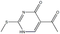 5-acetyl-2-(methylthio)pyrimidin-4(1H)-one结构式