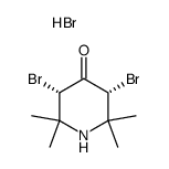 3r,5c-dibromo-2,2,6,6-tetramethyl-piperidin-4-one, hydrobromide Structure