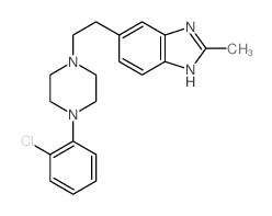 1H-Benzimidazole, 5-[2-[4-(2-chlorophenyl)-1-piperazinyl]ethyl]-2-methyl-结构式