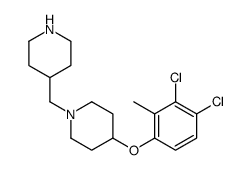 4-(3,4-二氯-2-甲基苯氧基)-1-(4-哌啶基甲基)哌啶结构式