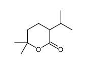 tetrahydro-6,6-dimethyl-3-(1-methylethyl)-2H-pyran-2-one structure