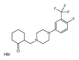 2-[[4-[4-fluoro-3-(trifluoromethyl)phenyl]piperazin-1-yl]methyl]cyclohexan-1-one,hydrobromide Structure