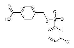 4-(([(3-CHLOROPHENYL)SULFONYL]AMINO)METHYL)BENZOIC ACID structure