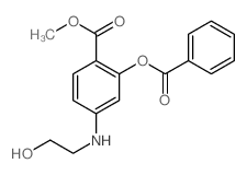 Benzoic acid,2-(benzoyloxy)-4-[(2-hydroxyethyl)amino]-, methyl ester Structure