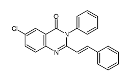 6-chloro-3-phenyl-2-(2-phenylethenyl)quinazolin-4-one Structure