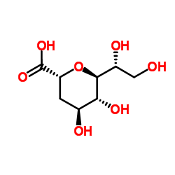 D-glycero-L-manno-Octonic acid, 2,6-anhydro-3-deoxy- (9CI)结构式