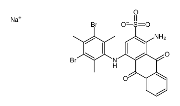 sodium 1-amino-4-[(3,5-dibromo-2,4,6-trimethylphenyl)amino]-9,10-dihydro-9,10-dioxoanthracene-2-sulphonate结构式