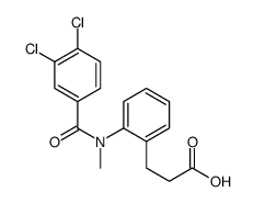 3-[2-[(3,4-dichlorobenzoyl)-methyl-amino]phenyl]propanoic acid Structure