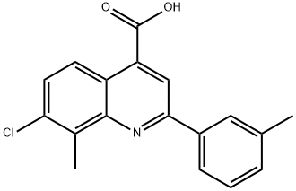 7-chloro-8-methyl-2-(3-methylphenyl)quinoline-4-carboxylic acid Structure