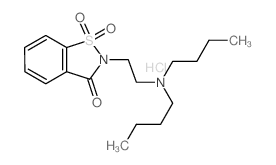 1,2-Benzisothiazol-3(2H)-one,2-[2-(dibutylamino)ethyl]-, 1,1-dioxide, hydrochloride (1:1) Structure