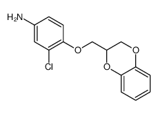 3-chloro-4-(2,3-dihydro-1,4-benzodioxin-3-ylmethoxy)aniline结构式
