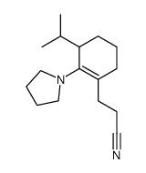 N-(2-(2-cyanoethyl)-6-isopropylcyclohex-1-enyl)pyrrolidine Structure