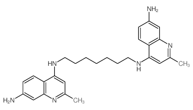 4, 7-Quinolinediamine, {N4,N4-1,7-heptanediylbis[2-methyl-} Structure
