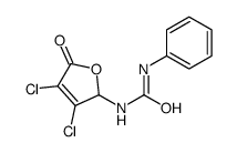 1-(3,4-dichloro-5-oxo-2H-furan-2-yl)-3-phenylurea Structure