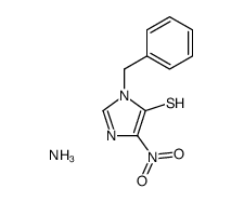 ammonium 1-benzyl-4-nitro-1H-imidazole-5-thiolate结构式