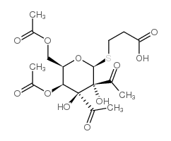 3-[(2,3,4,6-O-Tetraacetyl-b-D-galactopyranosyl)thio]propionoic acid structure