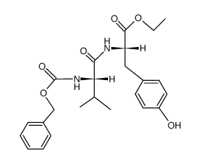 benzyloxycarbonylvalyltyrosine ethyl ester Structure