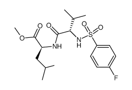 methyl (2'S,2S)-2-[2-(4-fluorobenzenesulfonylamino)-3-methylbutanoylamino]-4-methylpentanoate Structure