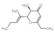 4H-Pyran-4-one,6-ethyl-2,3-dihydro-3-methyl-2-[(1E)-1-methyl-1-butenyl]-,(2S,3R)-(9CI) picture