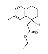 ethyl 1-hydroxy-7-methyl-1,2,3,4-tetrahydronaphthalene-1-acetate结构式